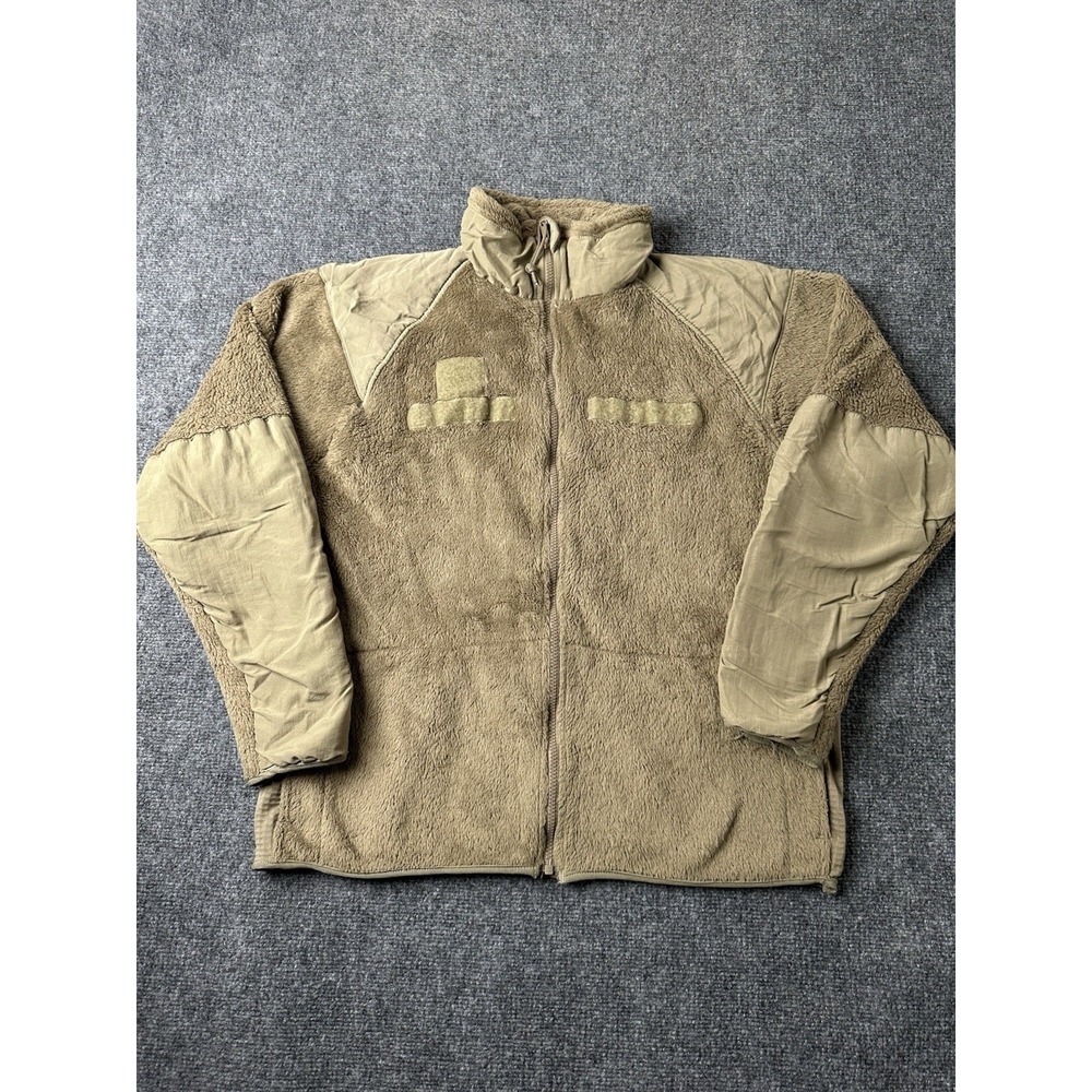 Mens USAF GEN III High Loft Fleece Jacket Tan Full Zip, Size L